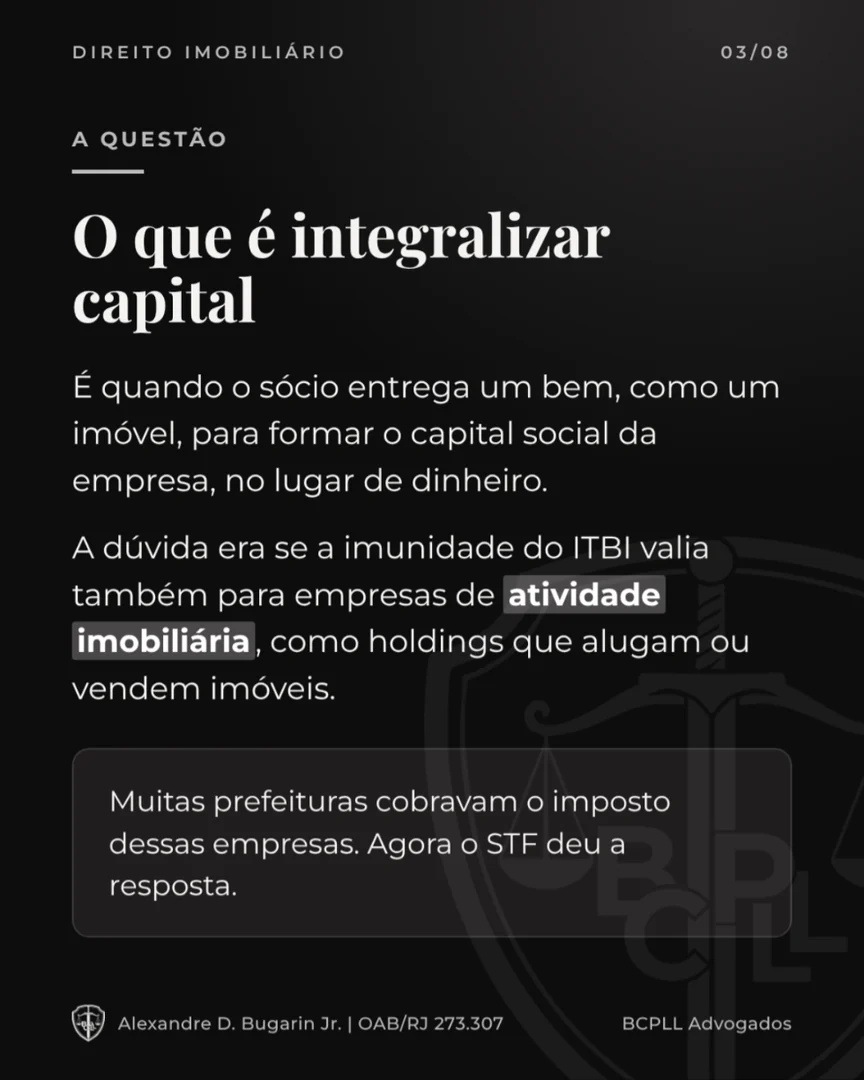 O que é integralizar capital